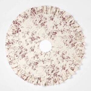 Ruffle Botanical Christmas Tree Skirt Cream/Red – Threshold Studio McGee, Target